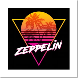 Zeppelin - Proud Name Retro 80s Sunset Aesthetic Design Posters and Art